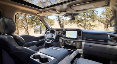 interior view of 2023 Ford Super Duty F350 Limited