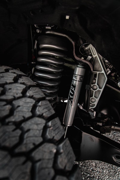 strut and shock absorber of the roush super duty