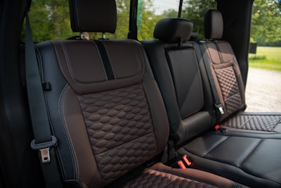 Backseat of the roush super duty