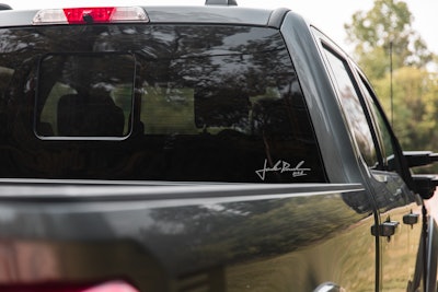 back window of the roush super duty
