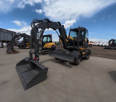 Mecalac MWR wheeled excavator