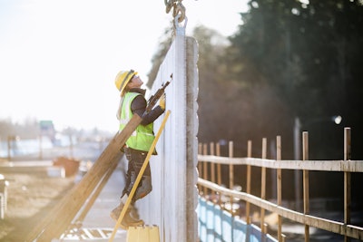 woman working on a construction site