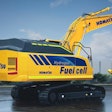 Komatsu hydrogen fuel cell powered mid-sized excavator