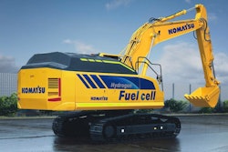 Komatsu hydrogen fuel cell powered mid-sized excavator