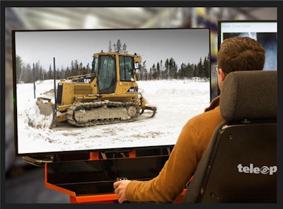 Hard-Line Teleoperated Bulldozer