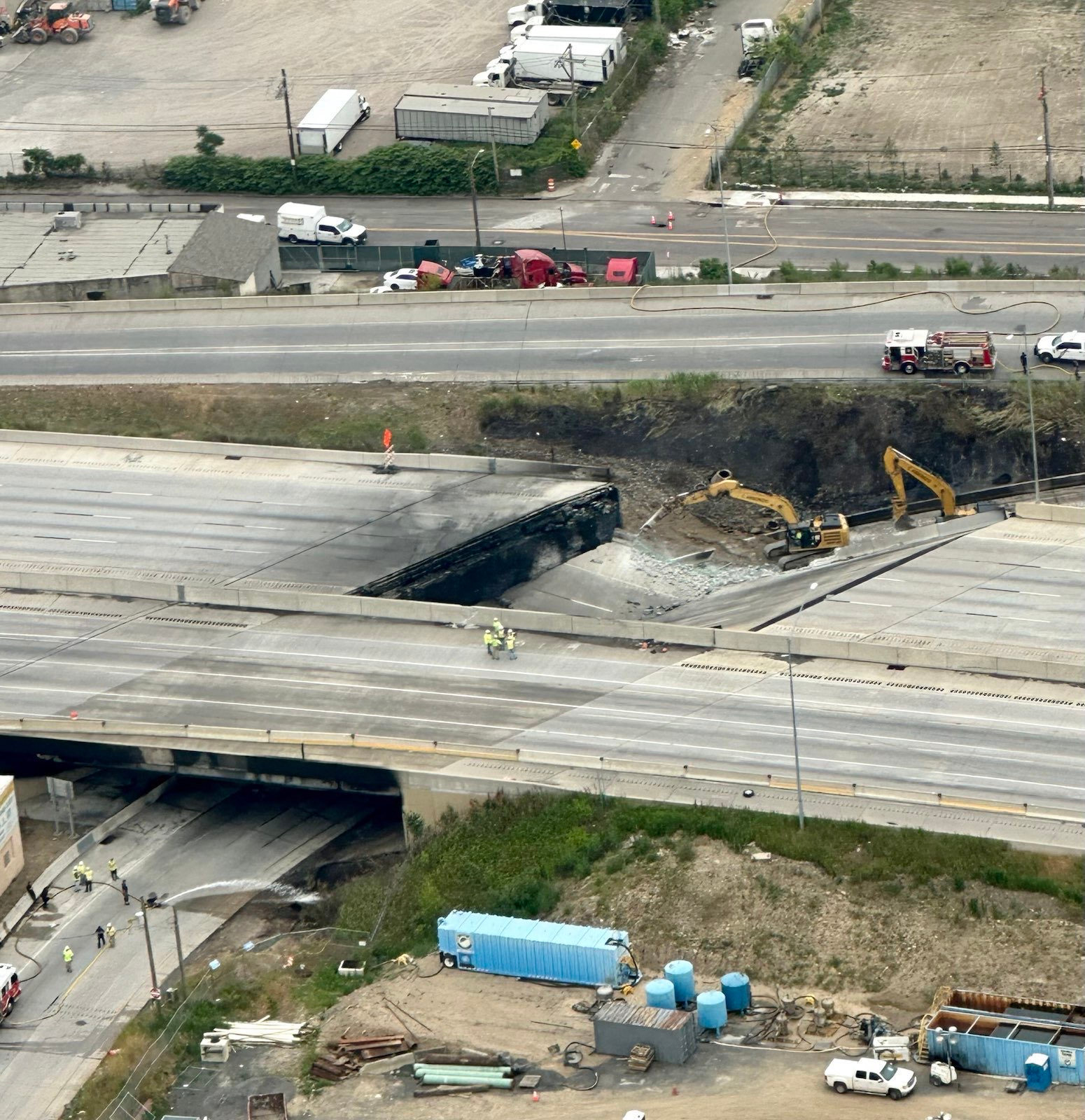 I-95 Bridge Collapse In Philadelphia Caused By Tanker Fire | Equipment ...