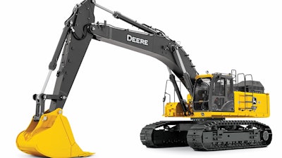 John Deere 510 P-Tier excavator studio photo