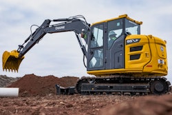 John Deere 85 P-Tier excavator in action