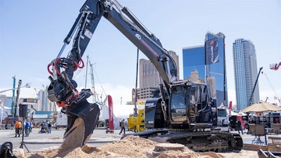 Rototilt tiltrotator excavator ConExpo 2023 display