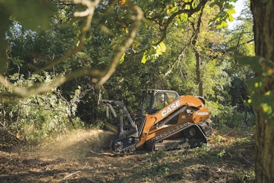 Case TV620B compact track loader with mulching attachment