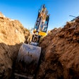 excavator digging trench