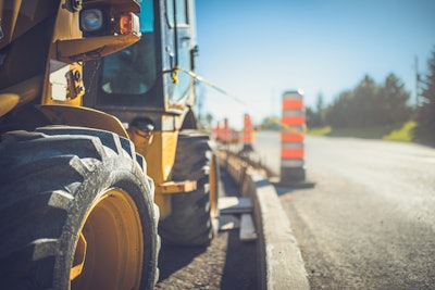 Construction equipment on the side of the road