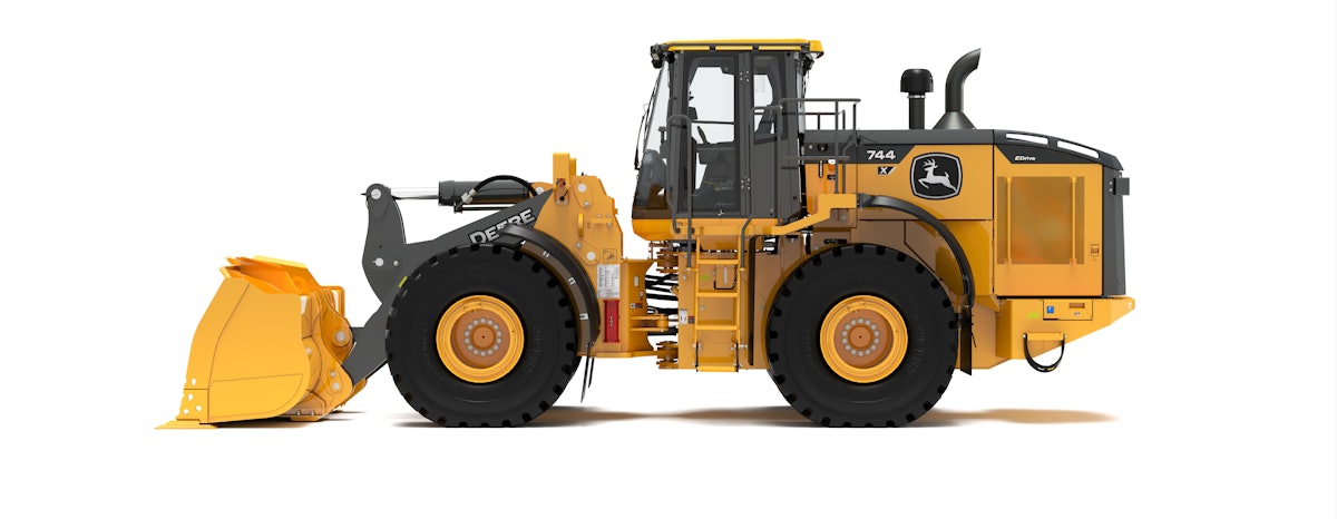John Deere unveils next E-Drive wheel loader, the 744 X-Tier