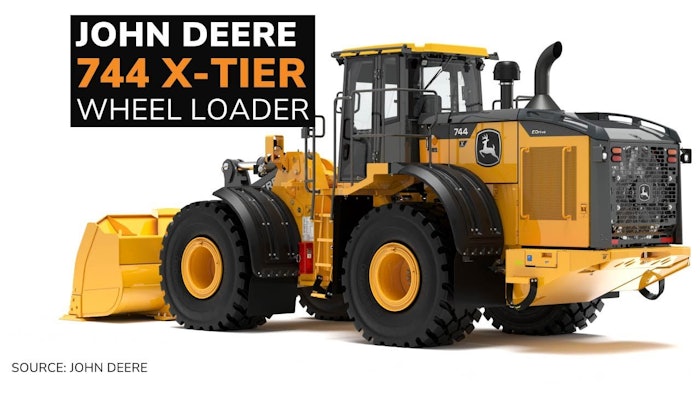 John Deere Wheel Loader ホイールローダー John Deere unveils next E-Drive wheel loader, the 744 X-Tier