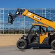 SANY STH634A Telehandler in front of glass building