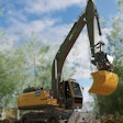 Wheeled Excavator with Quick Coupler, Tilt Rotator and Grading Bucket