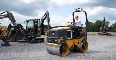 U.S. Rep. John Joyce drives DD25 electric compactor