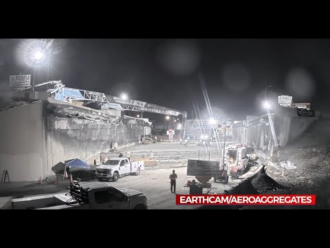 Earthcam/aeroaggregates screen shot of i-95 bridge rebuilding