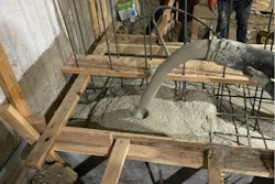 C-Crete cement-free concrete poured Seattle building footing