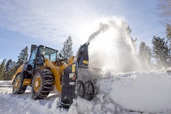 Cat 906 Compact Wheel Loader with Snowblower Attachment