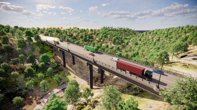 a rendering of the new Fern Hollow Bridge in Pittsburgh