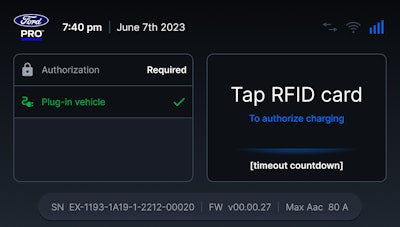 Ford Pro Series 2 charger display