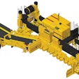 Gomaco GP460 concrete slipform paver and placer/spreader