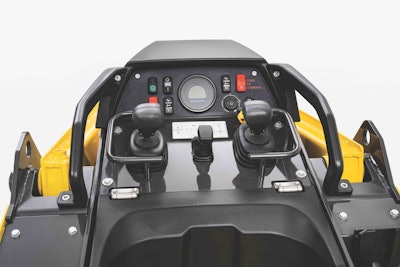 closeup operator controls New holland C314 mini track loader