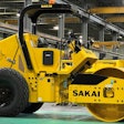Sakai SV414ND oscillating soil compactor at the factory