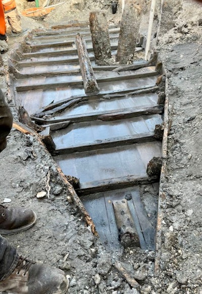 remains of 19th-century boat found by construction crew in St Augustine Florida