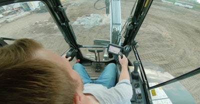 operator view inside cab bobcat e48 platinum excavator