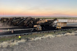 BNSF train derailment collapsed rail bridge over I-25 near Pueblo Colorado