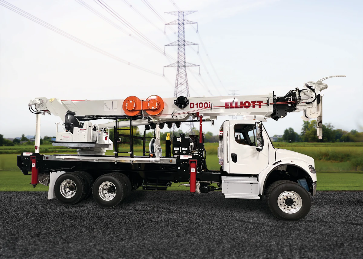 Derrick Base Elliott Equipment releases two new digger derricks | Equipment World