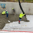 Kurk Inc. crew pouring basement floor at a jobsite