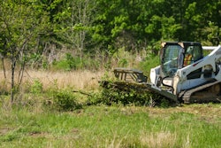 IronCraft X-Treme Tree Reaper brush cutter attachment on a CTL