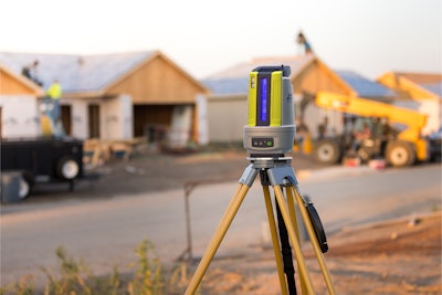 Topcon LN-50 3D laser on homebuilding site