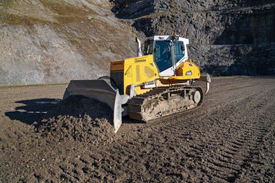Liebherr PR726 dozer pushing dirt