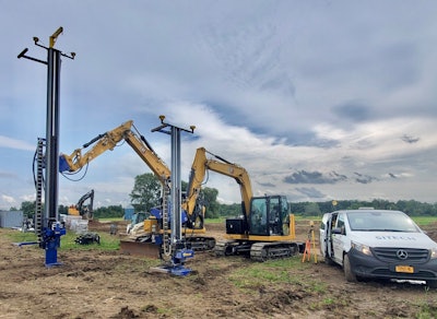 Mincon solar drills on Cat excavators