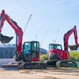 Yanmar ViO80-7_SV100-7 mini excavators on display