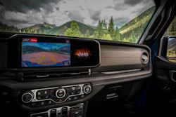 view of jeep gladiator dash touchscreen