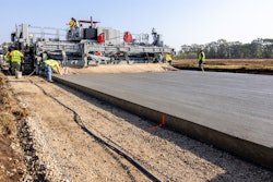 power paver SF3404 paving wide concrete slab