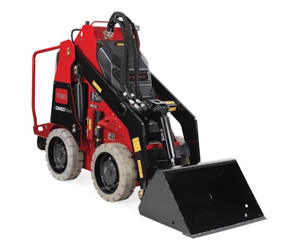 30-inch standard bucket on toro eDingo mini skid steer