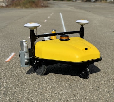Civ Robotics CivDash road striping robot striping asphalt road