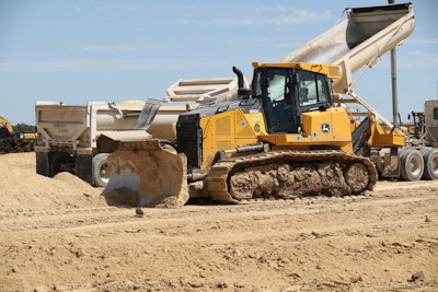 John Deere bulldozer on a jobsite