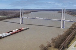 redering of future Don Welge Memorial Bridge over Mississippi River Bridge between Illinois Missouri