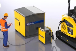 Concept photo of charging solution for mini excavator