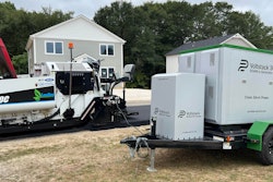 Through a partnership, LeeBoy is using Portable Electric’s Volstack 30k E-charger to provide an emissions-free onsite charging solution for the 8520C E-Paver or other electrified equipment.