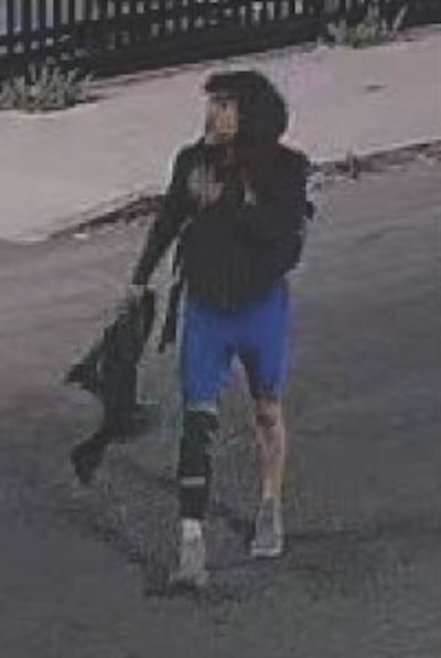 grainy surveillance photo of person of interest in arson of i10 freeway