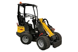 New Holland ML12T small articulated loader white background