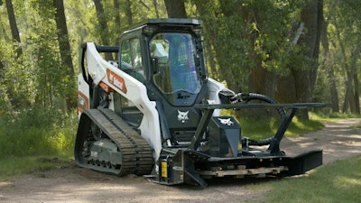 Bobcat Disc Mulcher attachment on a compact track loader